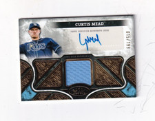 2025 CURTIS MEAD TOPPS TIER ONE GU JERSEY RELIC & AUTO 075/199 TAMPA BAY RAYS