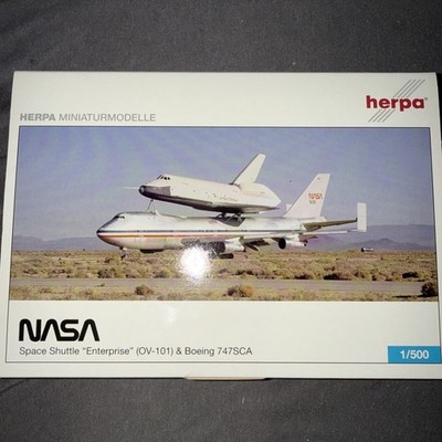 Herpa Wings 1:500 NASA Space Shuttle Enterprise (OV-101) & Boeing 747SCA