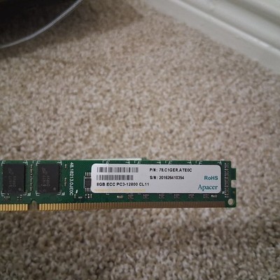 Apacer 78.C1GET.AT10C 8GB UNB PC3-12800 Desktop Memory.    #S178