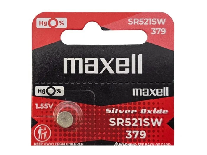 Maxell Battery SR521SW 379 pack of 5