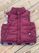 Youth Kids Timberland Maroon Red Quilted Puffer Winter Vest 18 Months
