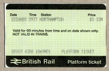 Northampton M01 - final APTIS platform ticket from M01