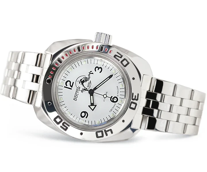 Reloj Vostok Amphibia 710920 Scuba Dude Modelo Exclusivo Vendedor de EE. UU. Foto 2 de 4