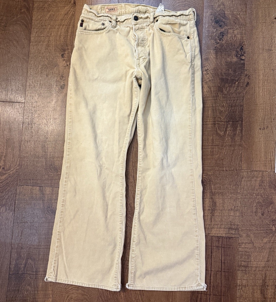 Abercrombie & Fitch 1892 Corduroy Pants Mens 30x30 Tan Beige