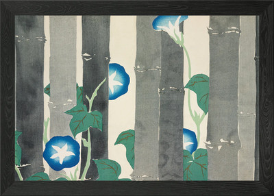 Morning Glory und Bambus gerahmtes Wandbild Poster Leinwanddruck Bild