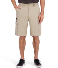 Iron Co. Men's Comfort Waistband Stretch Hybrid Cargo Shorts Khaki Size 38 NWT