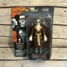 Invisible Man Bendyfigs Universal Monsters Noble Collection Toys Figure w. Stand