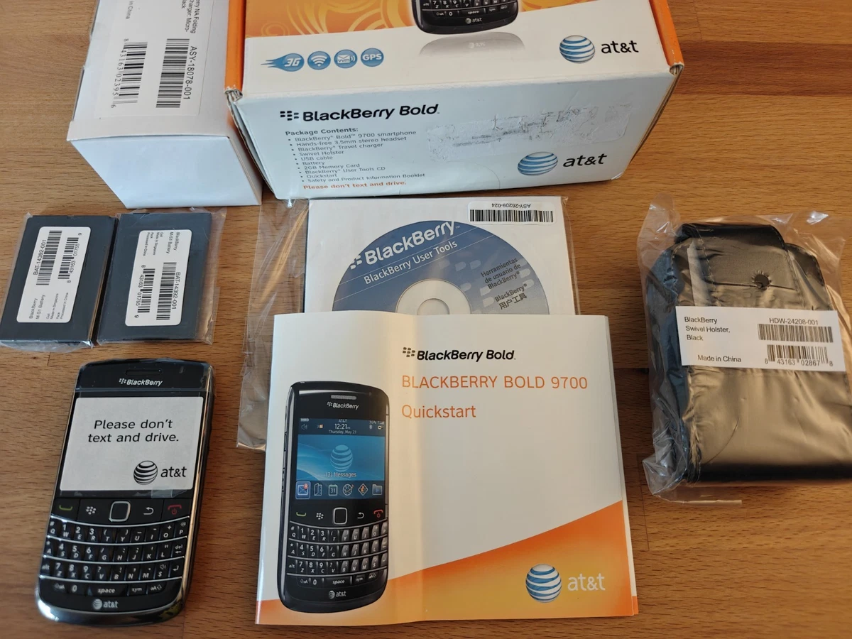 BlackBerry Bold 9700 Black AT&T Cell Phones & Smartphones for sale