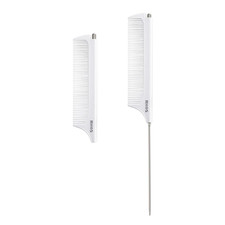 Carbon Retractable Rat Tail Parting Comb - Portable Fine Tooth Teasing Comb for