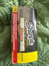 Lote de 2 rotuladores de pintura blanca Sharpie Pro MeanStreak industrial