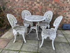 Vintage Cast Aluminium garden Table & 4 chairs. PLEASE READ FULL DESCRIPTION