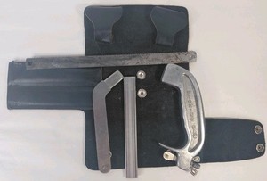 Vintage Wyoming Saw Compact Hunting Camping Pack In Black Leather Sheath