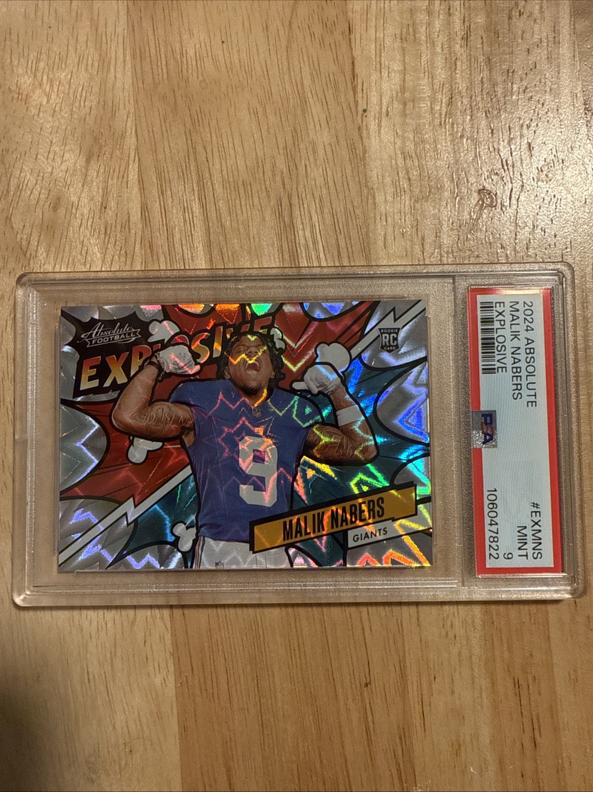 2024 Panini Absolute - Explosive Malik Nabers #EX-MNS (RC) Mint 9