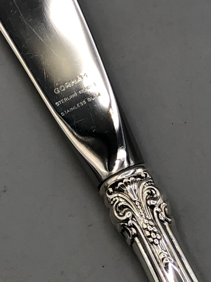 Gorham Sterling バターナイフバングル King Edward by Gorham Sterling Hollow Handle Master Butter Knife
