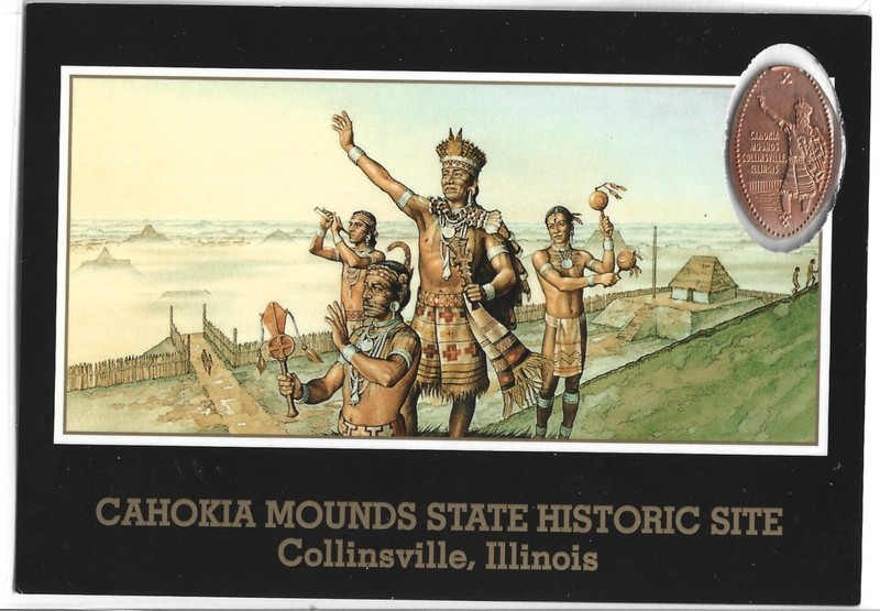 Laminated Card featuring Elongated Penny CAHOKIA MOUNDS STATE HISTORIC SITE