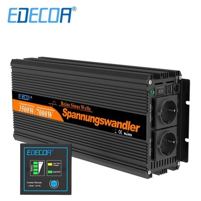 EDECOA 3500W 12V zu 230V Reiner Sinus-Wechselrichter Spannungswandler Inverter