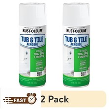  2 pack Rustoleum Tub and Tile White Aerosol