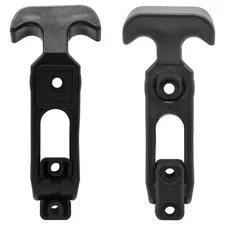 Flexible rubber t handle hasp draw latch 2 pack