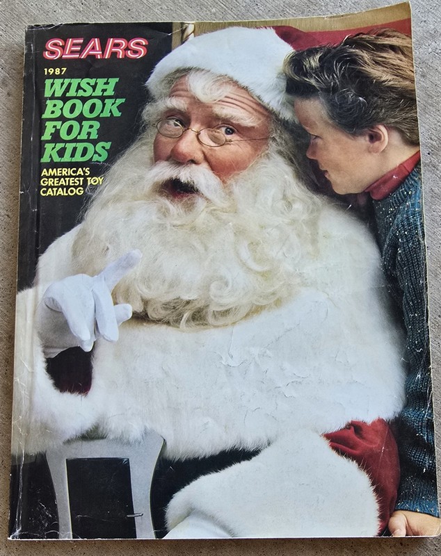 1987 Sears Wishbook For Kids Christmas Toy Catalog Atari Barbie GI Joe Santa