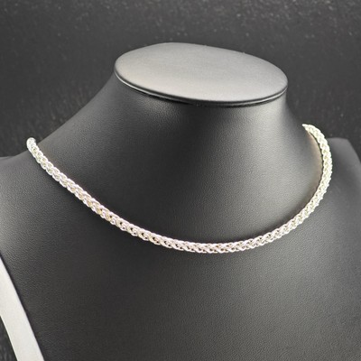 Deutsche Spiga Weizen Kette 4,2 mm Seil Sterlingsilber Halskette 20 Zoll