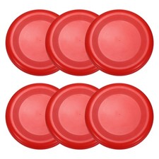 6 Pcs Soft Flying Disc, 9" Sports Flying Discs All Ages, Red