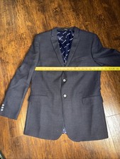 DKNY Youth Boys Shawl Collar Checkered Blazer Two Button Satin Formal Jacket 20