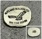 Rutland Bullion Co. 10 Grams Hammered Hand Poured Silver Bar .999 Silver