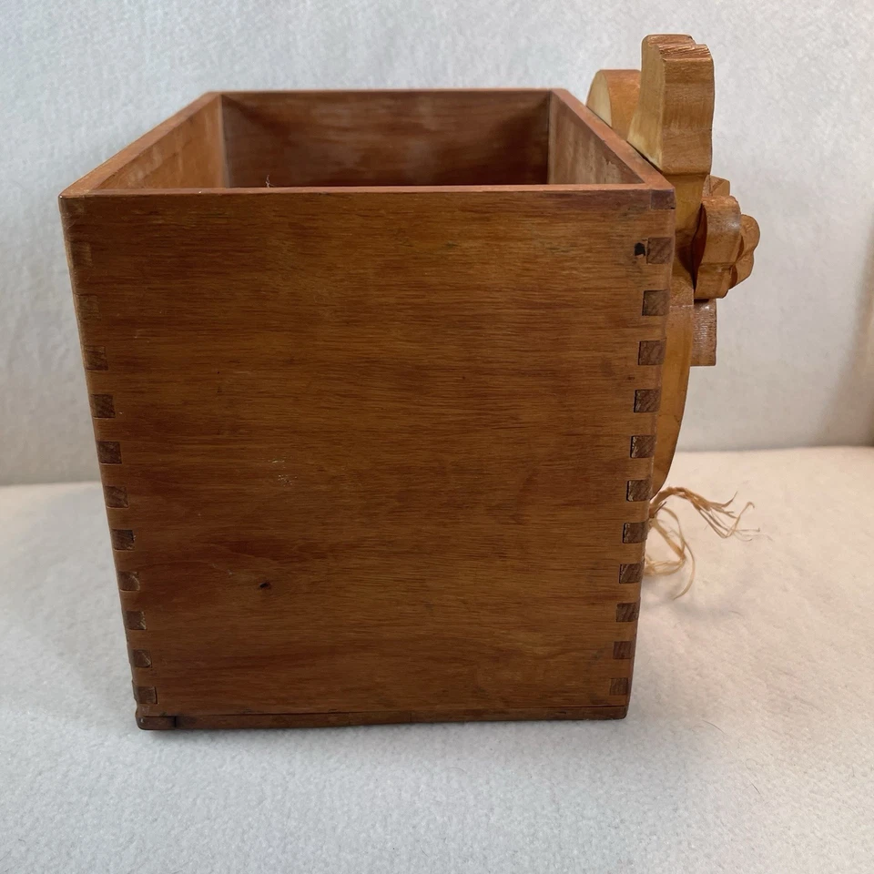Vtg Rustic Farmhouse Wooden Rooster Planter Utensil Holder Storage Box - Image 2 of 4