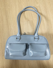 Borsa paffuta donna blu cielo STAND OIL tracolla Corea nuova 100% originale