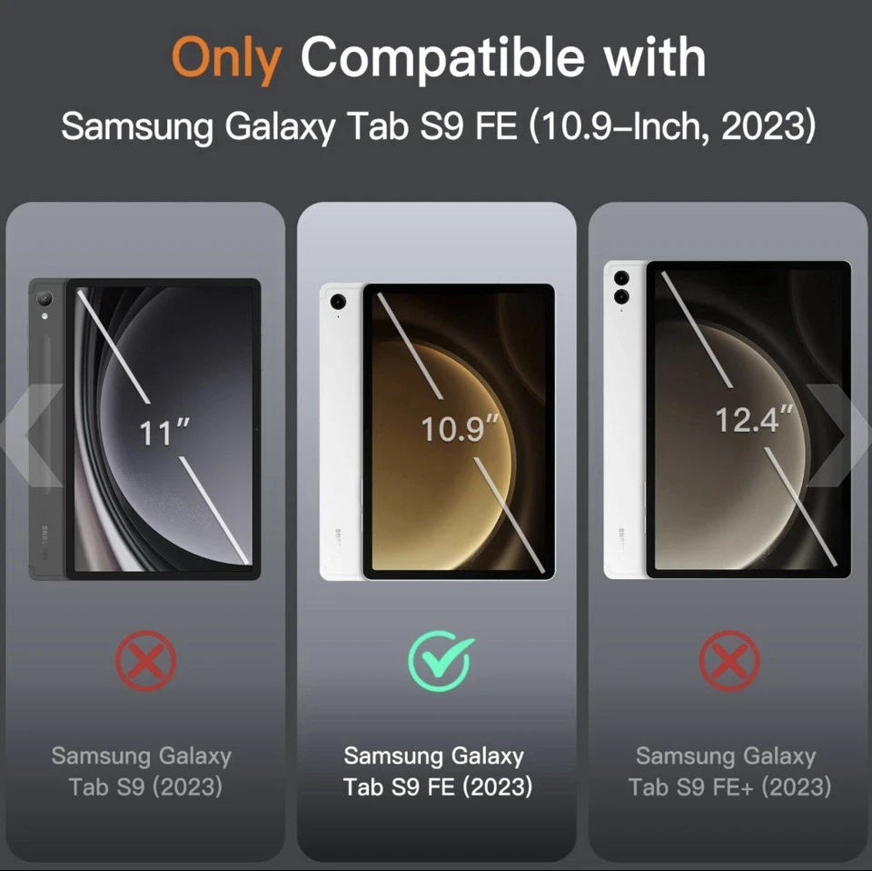 JETech Case for Samsung Galaxy Tab S9 FE 10.9-Inch with S Pen Holder, (Beige) - Image 3 of 4