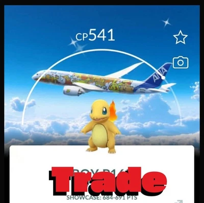 Pkmn Go ✨SHINY Charmander /Salameche Jet Red Bkg - Ultrafriend /Already Catch - Photo 1/4