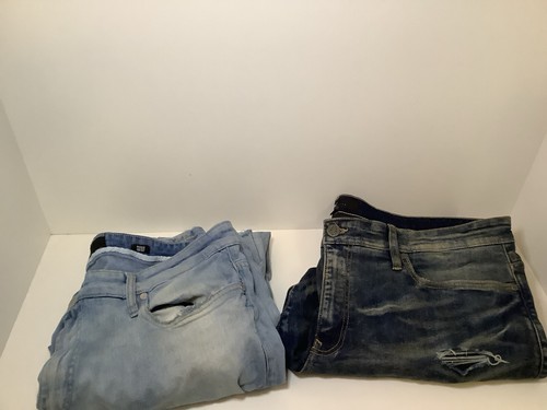 2 Pair Jordan Craig Men’s Distressed/ Ripped 38X33 Ross Jeans Preowned - Picture 2 of 14