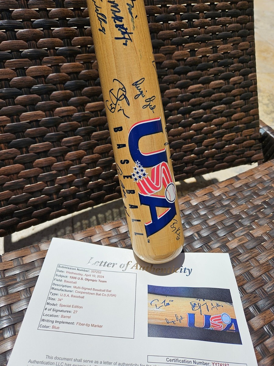 U.S.A. BASEBALL BRONZE MEDALIST 1996 Team COOPERSTOWN Bat 27