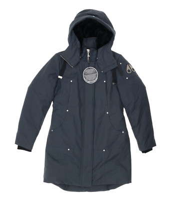 Moose Knuckles X4105 Womens Granite Black Longue Rive Parka Size M