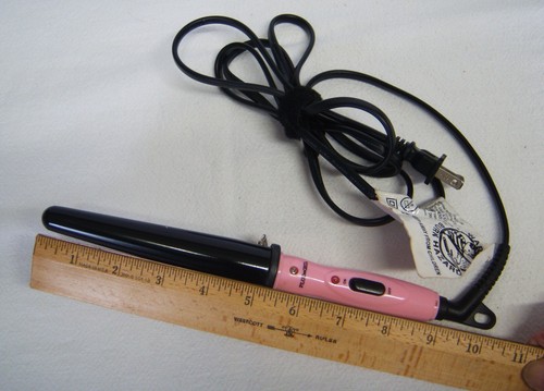 Plugged In Travel Stow 'N Go' Mini Curling Iron Wand Pink Model 680124 Tested - Picture 2 of 4