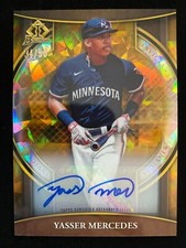 2023 Bowman YASSER MERCEDES Rookie INVICTA GOLD ATOMIC REFRACTOR AUTO #/50 RC SP