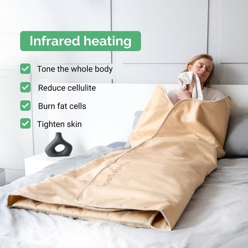 Infrarot Sauna Blanket Heizdecke Heizmatte CE Körper Abnehmen Fitness Saunadecke - Bild 6 von 26