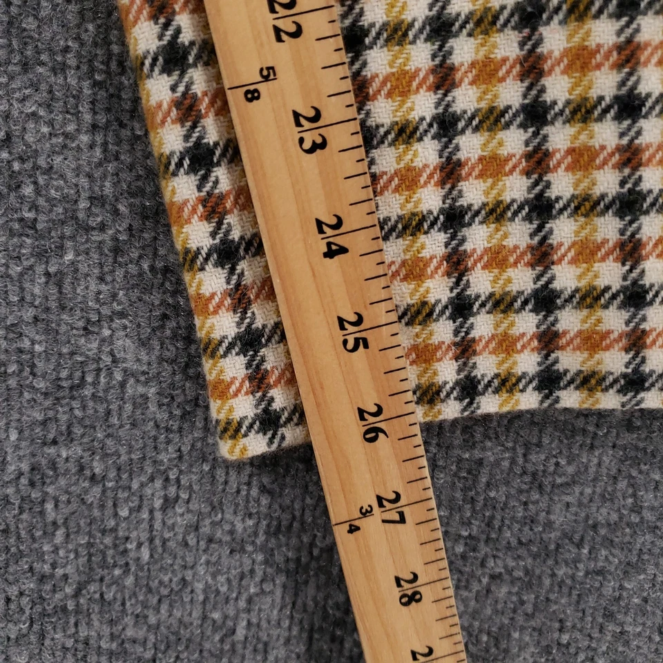 Calça social feminina Talbots 2P pequena amarela xadrez ajuste assinatura lã mistura forrada - Imagem 4 de 4