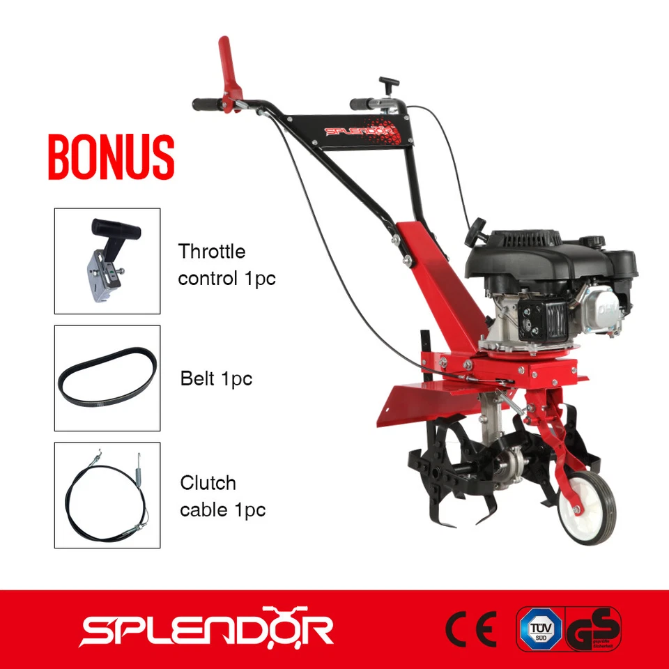  149cc Rototiller 4HP mini Tiller  4 Stroke Engine Tiller Cultivator  - image 3 of 4