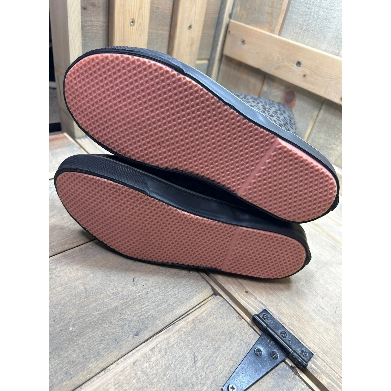 NUOVI stivali da pioggia Vans leopardati stampa animalier Wellington gomma donna 9 uomo 7 5