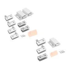 Glass Door Double Magnetic Catch Latch Closures with Clamp for 5-8mm Door