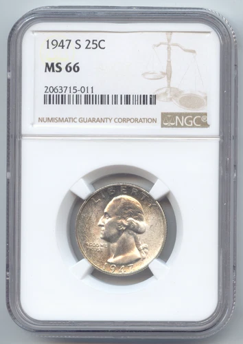 1947-S Washington Quarter, NGC MS-66