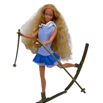 Skiing Barbie Doll Mattel Winter Christmas Ski's Snow Ski Boots