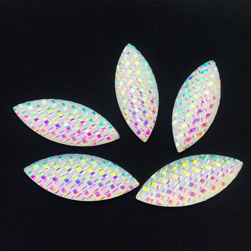 20*50mm AB Flatback Resin Horse eye Rhinestone Crystals Stones Strass Button-E60 - Picture 3 of 12