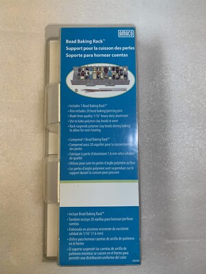 New Amaco Bead Baking Rack Kit Aluminum Tray Bead Piercing Pins Craft Supply