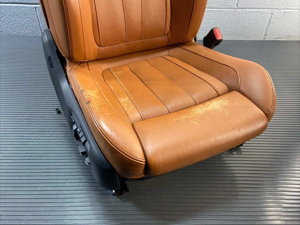 2013-2018 BMW X6M F86 Front Right Passenger Seat Cognac Leather OEM *NOTE Foto 3 de 4