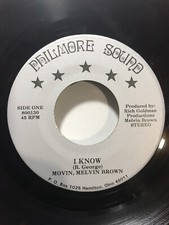 Movin Melvin Brown I Know / I Was A Fool To Care 7" OHIO NORTHERN SOUL