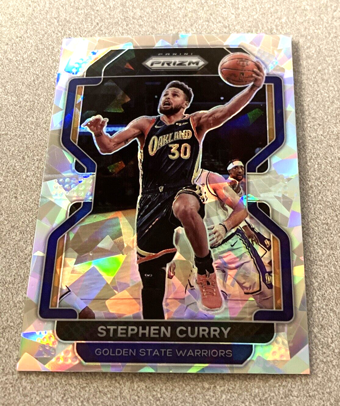 2021-22 Panini Prizm Silver Cracked Ice Prizm #154 Stephen Curry Warriors