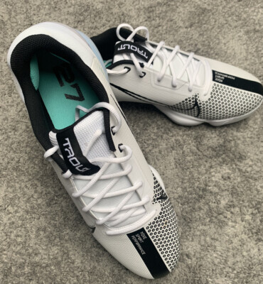 Herren UK15 Nike Force Zoom Trout 7 Pro Metall Baseball Stollen weiß CQ7224-101