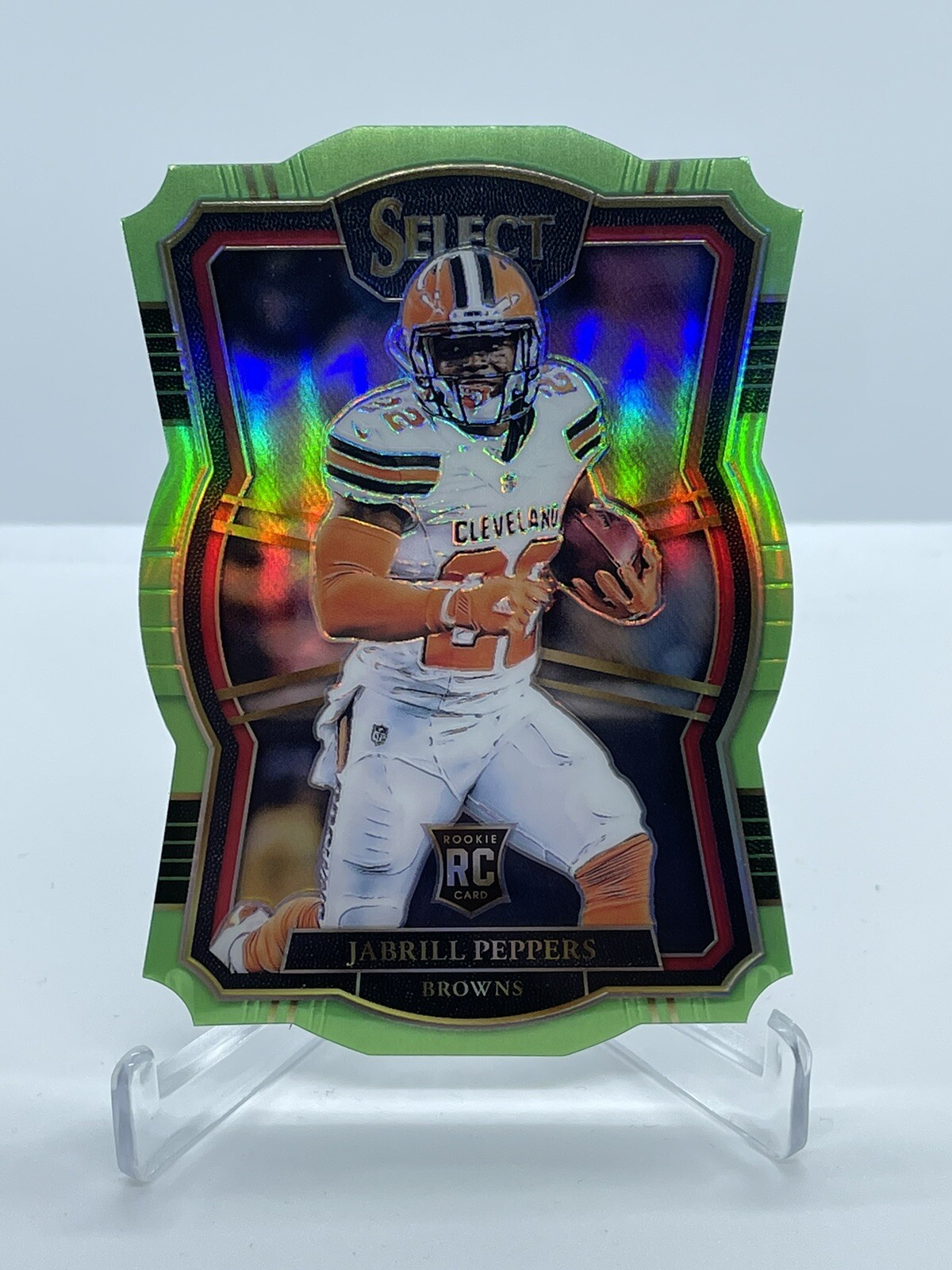 2017 Panini Select Jabrill Peppers Premier Neon Green Prizm /49 Browns Rookie